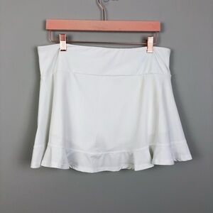 EleVen by Venus Williams White Athletic Skort with Ruffle Hem
